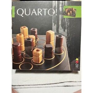 Vtg QUARTO Wooden Board Block Strategy Board Game - 1991 Gigamic New Sealed